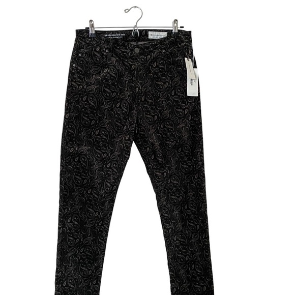 NWT AG x Anthropologie Velvet High Rise Stevie Ankle Skinny Jean brown black 32 - Picture 5 of 16